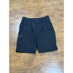 Luly Yang Amazon Shorts Mens Large 34-37 Black Cargo Performance Uniform Stretch